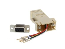 Picture of DB9 Female to RJ11/RJ12 Modular Adapter Kit – Beige
