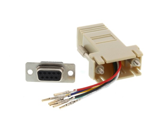 Picture of Modular Adapter Kit - DB9 Female to RJ11 / RJ12 - Beige