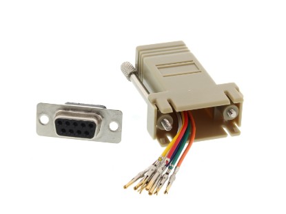 Picture of Modular Adapter Kit - DB9 Female to RJ45 - Beige