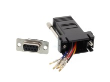Picture of DB9 Female to RJ45 Serial Modular Adapter Kit - Black