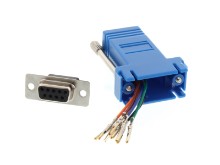 Picture of DB9 Female to RJ45 Modular Adapter Kit – Blue