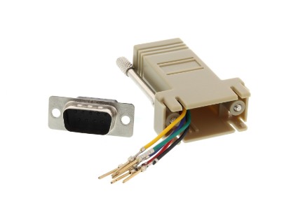 Picture of Modular Adapter Kit - DB9 Male to RJ11 / RJ12 - Beige