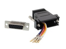 Picture of Modular Adapter Kit - DB15 Female to RJ45 - Black