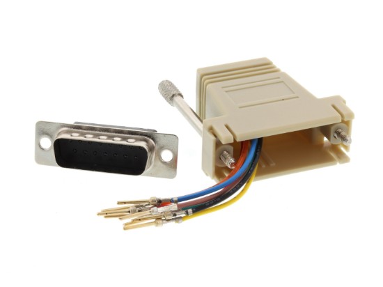 Picture of Modular Adapter Kit - DB15 Male to RJ45 - Beige