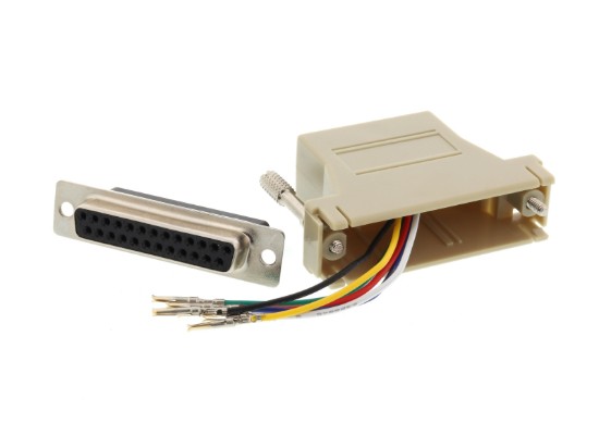 Picture of Modular Adapter Kit - DB25 Female to RJ11 / RJ12 - Beige