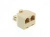 Picture of Modular Voice T Adapter - 1 Male to 2 Female (RJ11 - 6P4C for 4 Wire)