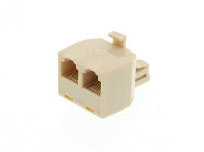 Picture of Modular Voice T Adapter - 1 Male to 2 Female (RJ11 - 6P6C for 6 Wire)