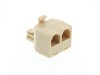 Picture of Modular Voice T Adapter - 1 Male to 2 Female (RJ11 - 6P6C for 6 Wire)