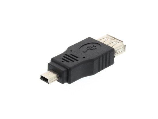 Picture of USB 2.0 Adapter - USB A Female to USB Mini 5 Male