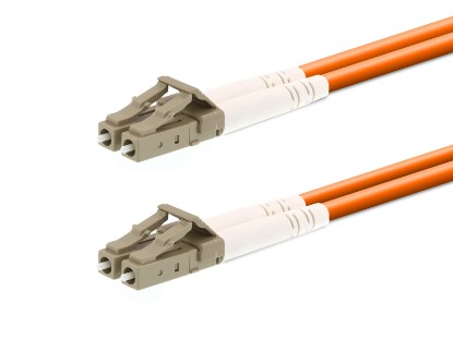 Picture of 25m Multimode Duplex Fiber Optic Patch Cable (50/125) - LC to LC