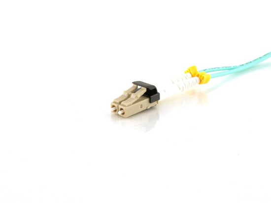 Picture of 1m Multimode Duplex Fiber Optic Patch Cable (50/125) OM3 Aqua - Mini LC to Mini LC
