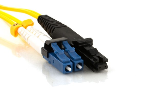Picture of 1m Singlemode Duplex Fiber Optic Patch Cable (9/125) - Mini LC to MTRJ