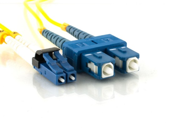 Picture of 1m Singlemode Duplex Fiber Optic Patch Cable (9/125) - Mini LC to SC