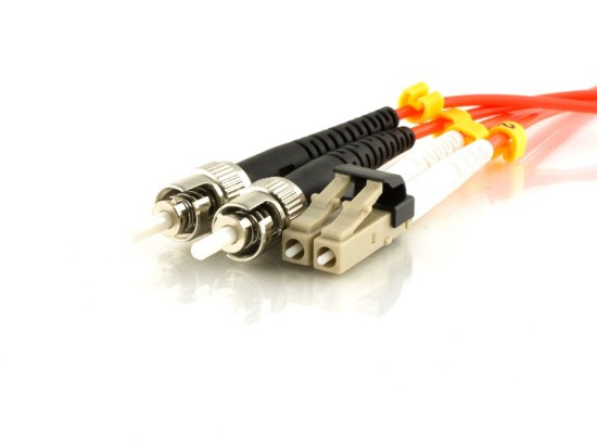 Picture of 1m Multimode Duplex Fiber Optic Patch Cable (62.5/125) - Mini LC to ST