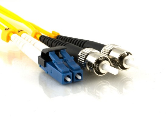 Picture of 1m Singlemode Duplex Fiber Optic Patch Cable (9/125) - Mini LC to ST