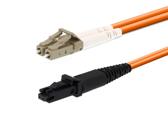Picture of 2m Multimode Duplex Fiber Optic Patch Cable (62.5/125) - LC to MTRJ