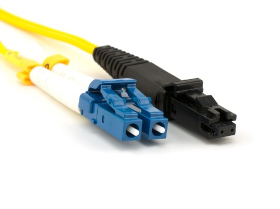 Picture of 2m Singlemode Duplex Fiber Optic Patch Cable (9/125) - LC to MTRJ