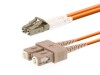 Picture of 7m Multimode Duplex Fiber Optic Patch Cable (62.5/125) - LC to SC