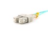 Picture of 1m Multimode Duplex Fiber Optic Patch Cable (50/125) OM3 Aqua - Laser Opt - LC to SC