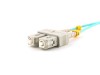 Picture of 10m Multimode Duplex Fiber Optic Patch Cable (50/125) OM3 Aqua - Laser Opt - LC to SC