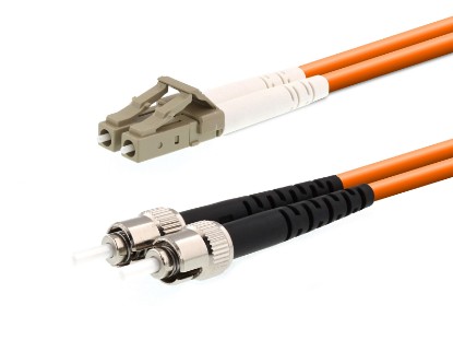 Picture of 1m Multimode Duplex Fiber Optic Patch Cable (62.5/125) - LC to ST
