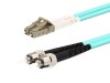 Picture of 1m Multimode Duplex Fiber Optic Patch Cable (50/125) OM3 Aqua - Laser Opt - LC to ST