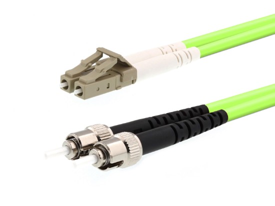 Picture of 1m OM5 Wideband Multimode Duplex Fiber Optic Patch Cable (50/125) - LC to ST