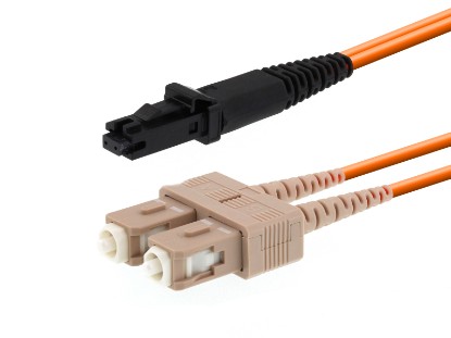 Picture of 2m Multimode Duplex Fiber Optic Patch Cable (62.5/125) - MTRJ to SC