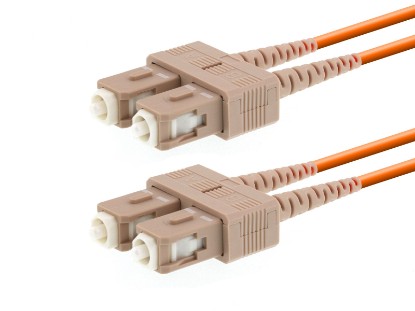 Picture of 1m Multimode Duplex Fiber Optic Patch Cable (62.5/125) - SC to SC