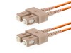 Picture of 10m Multimode Duplex Fiber Optic Patch Cable (50/125) - SC to SC