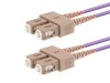 Picture of 1m Multimode Duplex OM4 Fiber Optic Patch Cable (50/125) - SC to SC