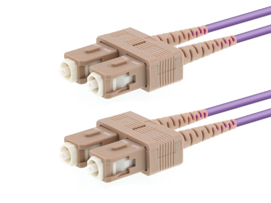 Picture of 25m Multimode Duplex OM4 Fiber Optic Patch Cable (50/125) - SC to SC