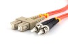Picture of 2m Multimode Duplex Fiber Optic Patch Cable (62.5/125) - ST to SC
