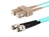 Picture of 7m Multimode Duplex Fiber Optic Patch Cable (50/125) OM3 Aqua - Laser Opt - SC to ST