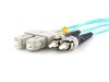 Picture of 25m Multimode Duplex Fiber Optic Patch Cable (50/125) OM3 Aqua - Laser Opt - SC to ST