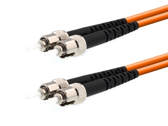 Picture of 2m Multimode Duplex Fiber Optic Patch Cable (62.5/125) - ST to ST