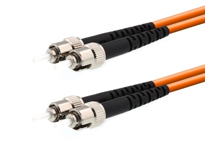 Picture of 7m Multimode Duplex Fiber Optic Patch Cable (50/125) - ST to ST