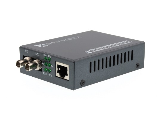 Picture of Gigabit Fiber Media Converter - 1000Base-LX, ST Multimode, 550m, 1310nm