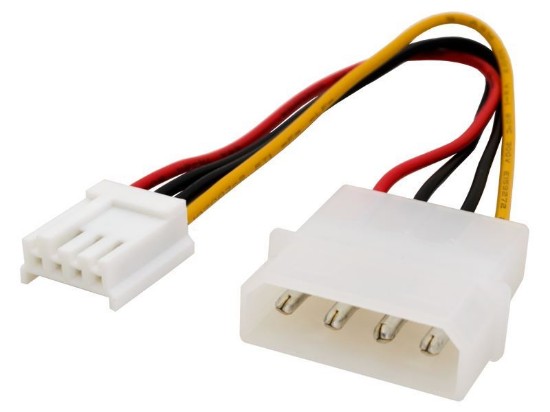 Picture of 6 inch 5.25 Male to 3.5 Female Internal Power Adapter