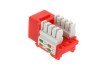 Picture of CAT5e Keystone Jack 90 Degree 110 UTP - Red