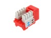 Picture of CAT5e Keystone Jack 90 Degree 110 UTP - Red