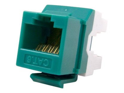 Picture of CAT5e Keystone Jack 180 Degree 110 UTP - Green