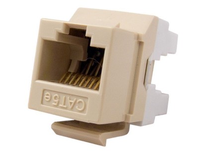 Picture of CAT5e Keystone Jack 180 Degree 110 UTP - Ivory