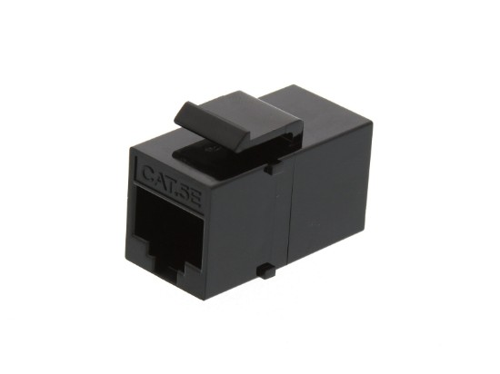 Picture of RJ45 Cat5e Keystone Jack - Pass Through Panel Mount - Black