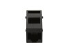 Picture of RJ45 Cat5e Keystone Jack - Pass Through Panel Mount - Black