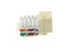 Picture of CAT6 Keystone Jack 90 Degree 110 UTP - Ivory