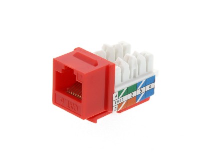 Picture of CAT6 Keystone Jack 90 Degree 110 UTP - Red