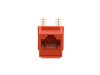 Picture of CAT6 SpeedTerm Keystone Jack 90 Degree 110 UTP - Orange