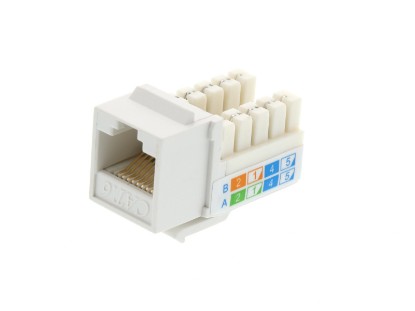 Picture of CAT6 SpeedTerm Keystone Jack 90 Degree 110 UTP - White