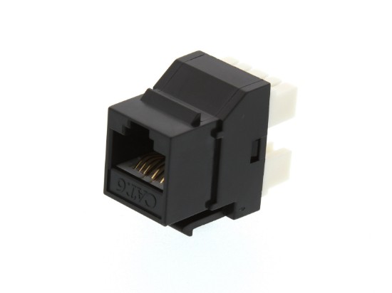 Picture of CAT6 SpeedTerm Keystone Jack 180 Degree 110 UTP - Black